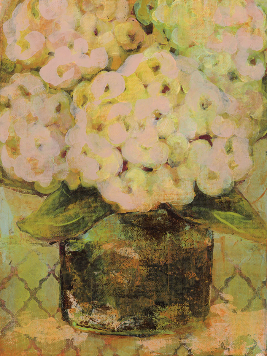 Potted Hydrangea Mural Wallpaper