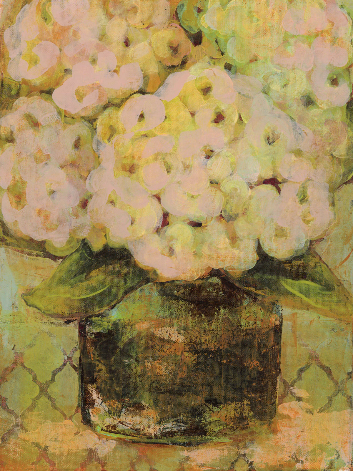 Potted Hydrangea Mural Wallpaper - pure wallpaper artwork