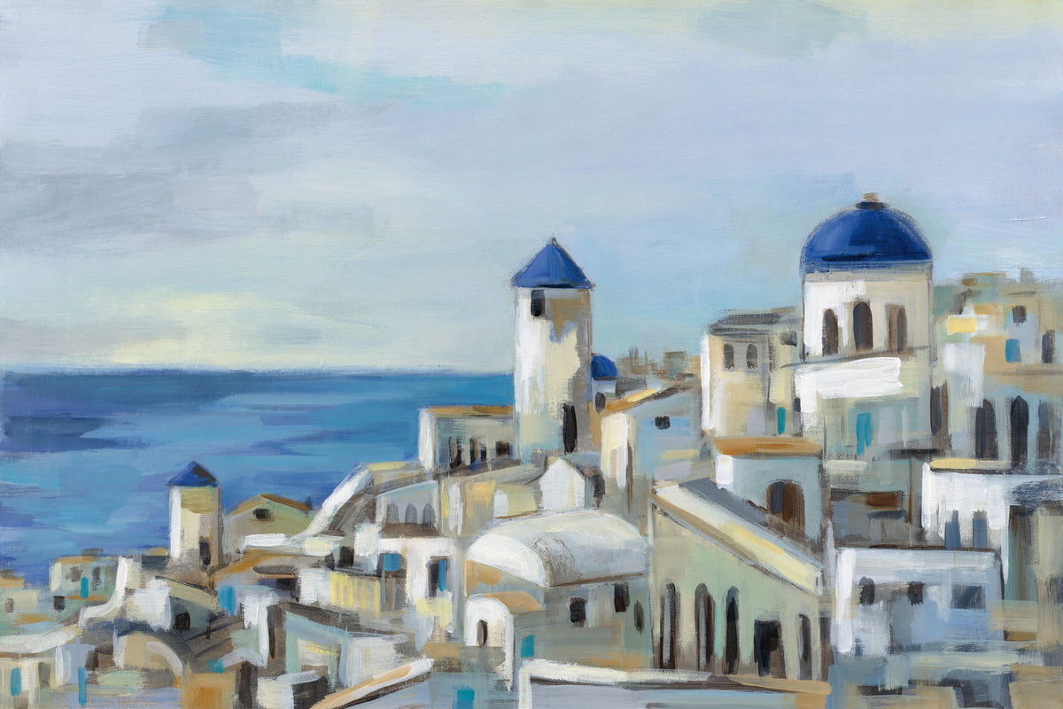 Santorini Strokes Mural Wallpaper - pure wallpaper artwork