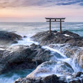 Sunset Shrine Mural Wallpaper - pure wallpaper artwork