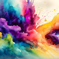 Rainbow Explosion Mural Wallpaper - pure wallpaper artwork