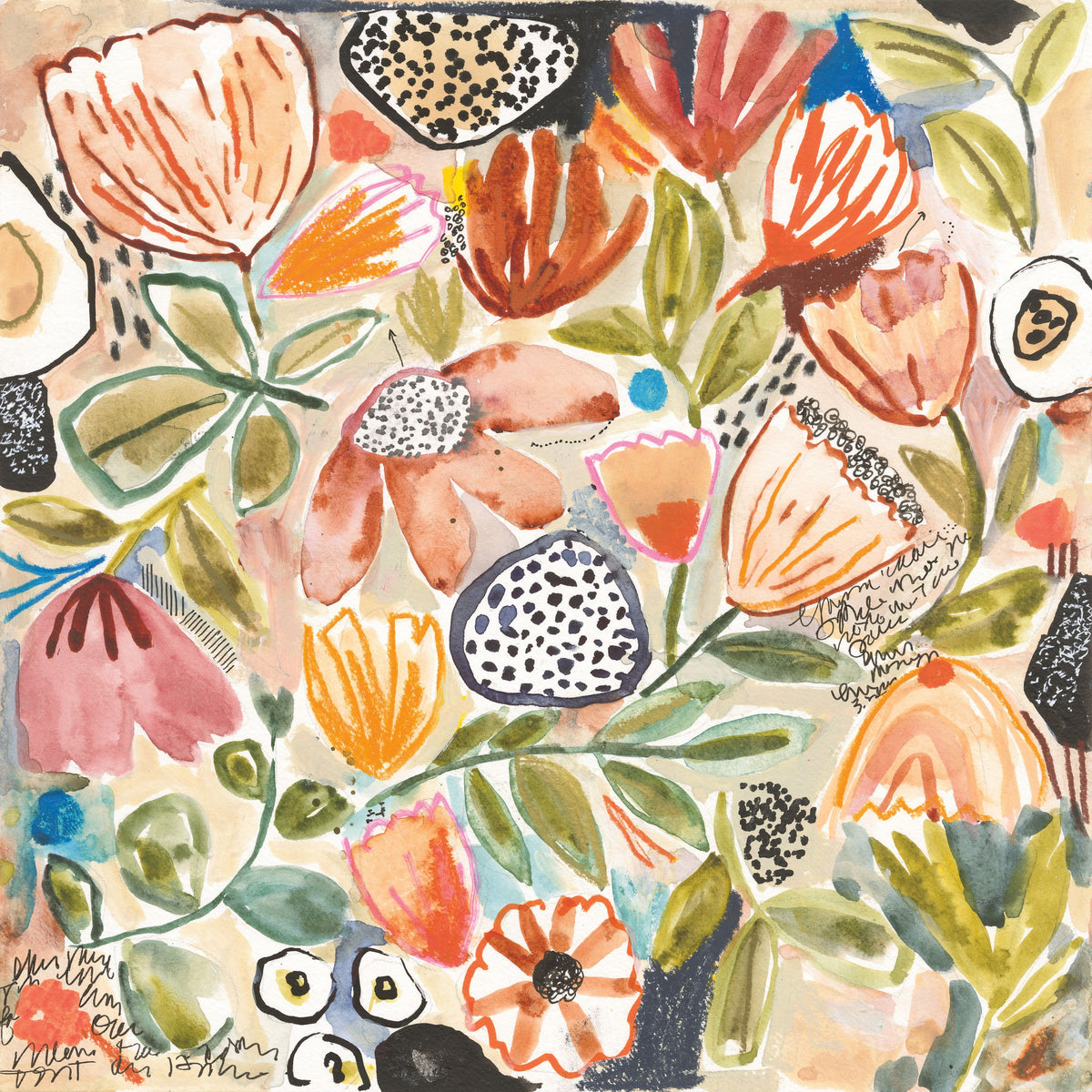 Forte Florals II Mural Wallpaper - pure wallpaper artwork