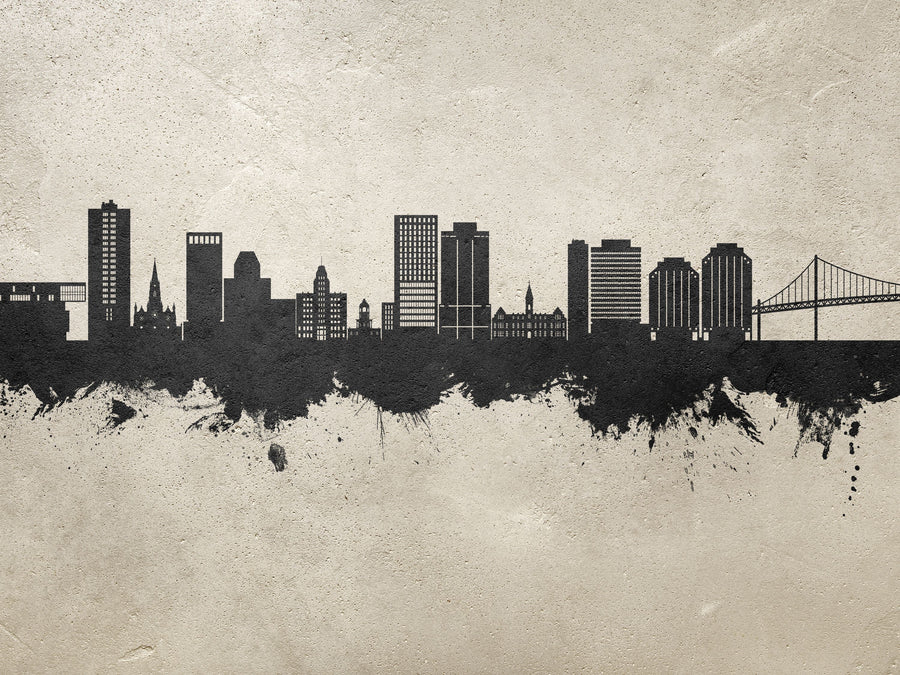 Halifax Canada Skyline Concrete Mural Wallpaper