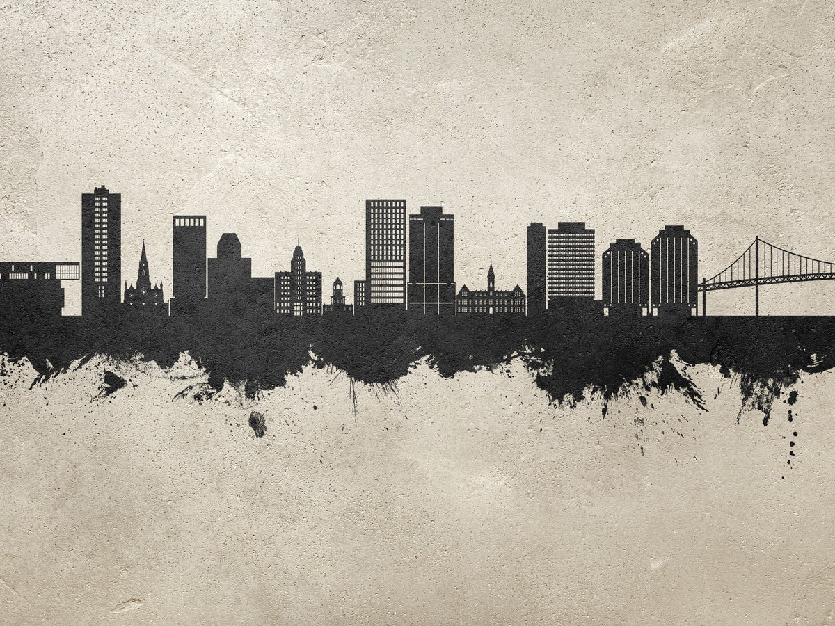 Halifax Canada Skyline Concrete Mural Wallpaper - pure wallpaper artwork