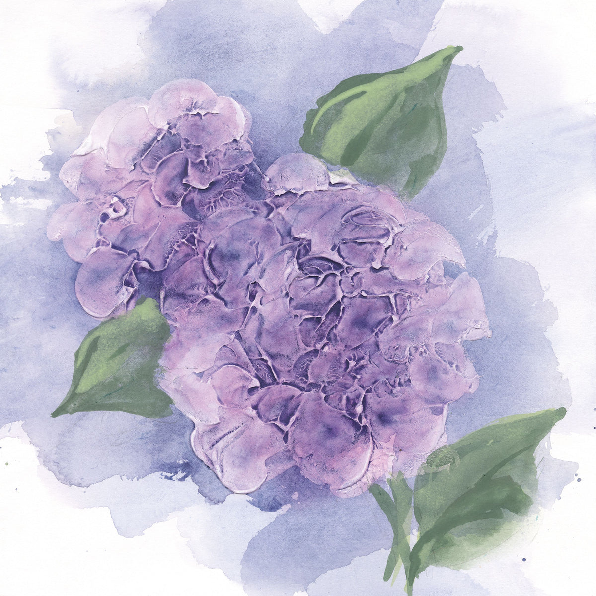Dimensional Hydrangea II Mural Wallpaper - pure wallpaper artwork