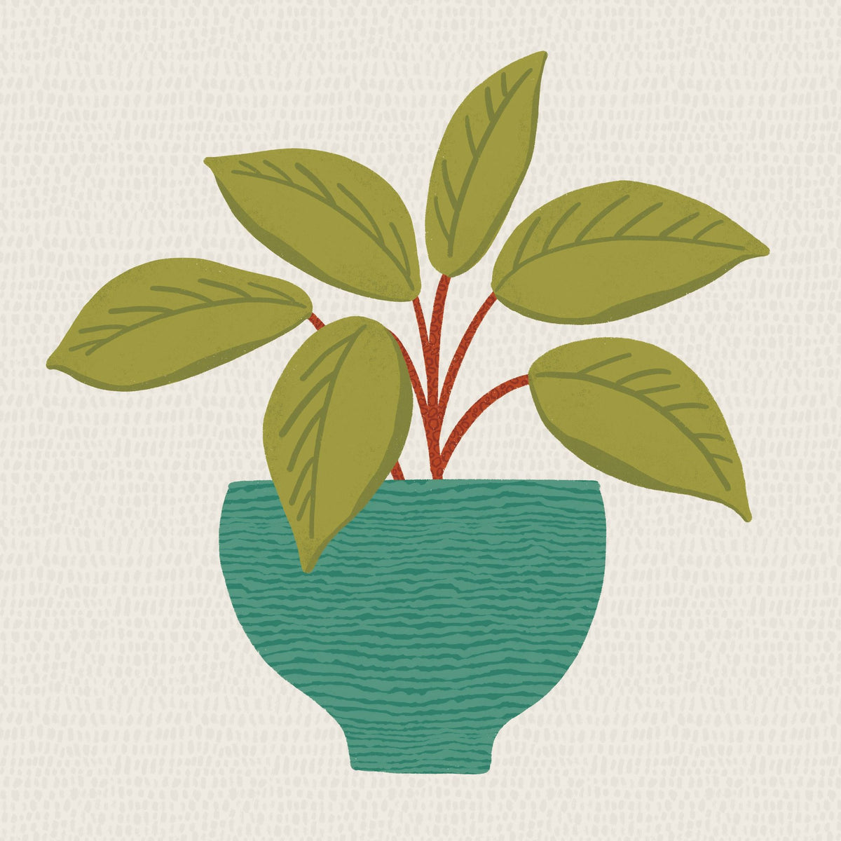 Potted Plant VIII Mural Wallpaper - pure wallpaper artwork