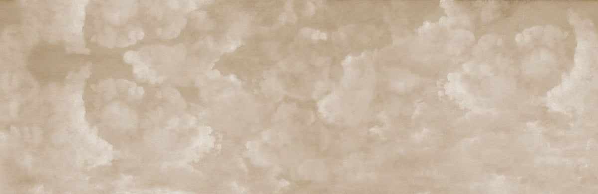 Painted Dreamy Clouds, Sepia Mural Wallpaper - pure wallpaper artwork