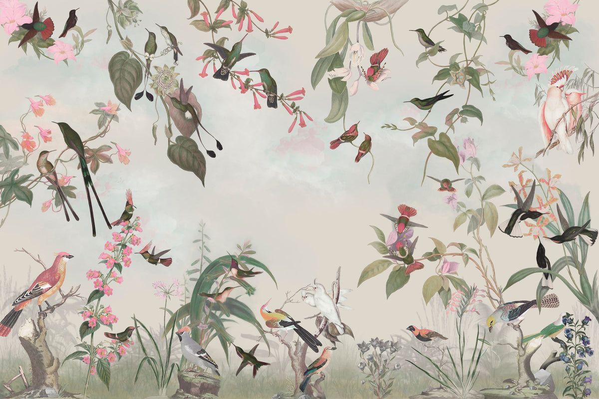 Birds Mural Wallpaper - pure wallpaper artwork