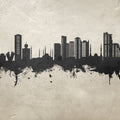 Fujairah Skyline Concrete Mural Wallpaper - pure wallpaper artwork
