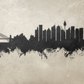 Sydney Australia Skyline Concrete Mural Wallpaper - pure wallpaper artwork
