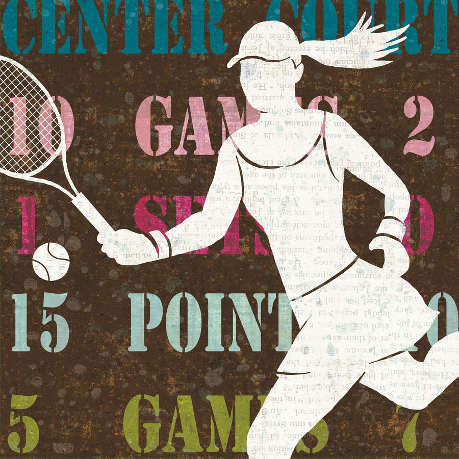Womens Scoreboard Tennis Mural Wallpaper