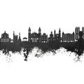 Pamplona Spain Skyline Black & White Mural Wallpaper - pure wallpaper artwork