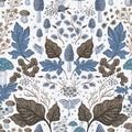 Autumn Forest Illustration, Light Blue Mural Wallpaper - pure wallpaper artwork