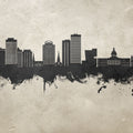 Columbia South Carolina Skyline Concrete Mural Wallpaper - pure wallpaper artwork