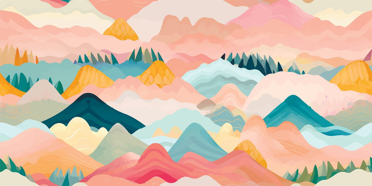Dragon Mountains Mural Wallpaper - pure wallpaper artwork