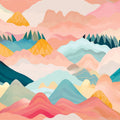 Dragon Mountains Mural Wallpaper - pure wallpaper artwork