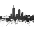 Lyon France Skyline Black & White Mural Wallpaper - pure wallpaper artwork
