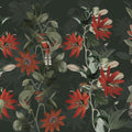 Contemporary Clematis Mural Wallpaper - Neutral Tone - pure wallpaper artwork