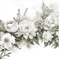 Peony Melody Green Mural Wallpaper - pure wallpaper artwork