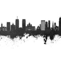 Syracuse New York Skyline Black & White Mural Wallpaper - pure wallpaper artwork