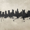 Columbus Ohio Skyline Concrete Mural Wallpaper - pure wallpaper artwork