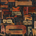 Letterpress Wood Mural Wallpaper - pure wallpaper artwork
