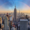 Rainbow Over New York City Mural Wallpaper - pure wallpaper artwork