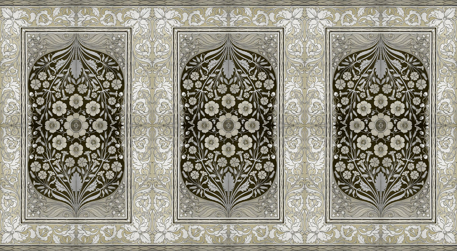 My Floral Dreams, Ecru Mural Wallpaper