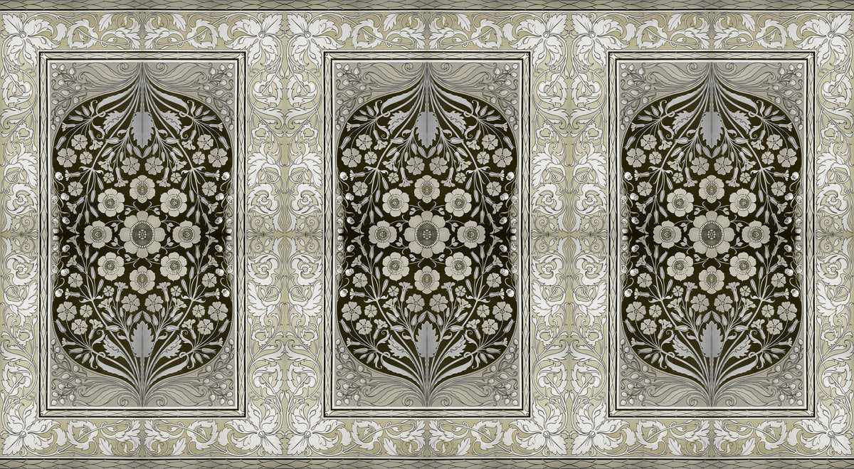 My Floral Dreams, Ecru Mural Wallpaper - pure wallpaper artwork