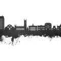 Oldham England Skyline Black & White Mural Wallpaper - pure wallpaper artwork