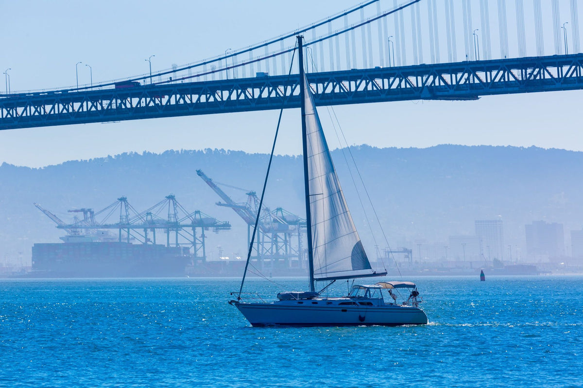 Sailing the Bay Mural Wallpaper - pure wallpaper artwork