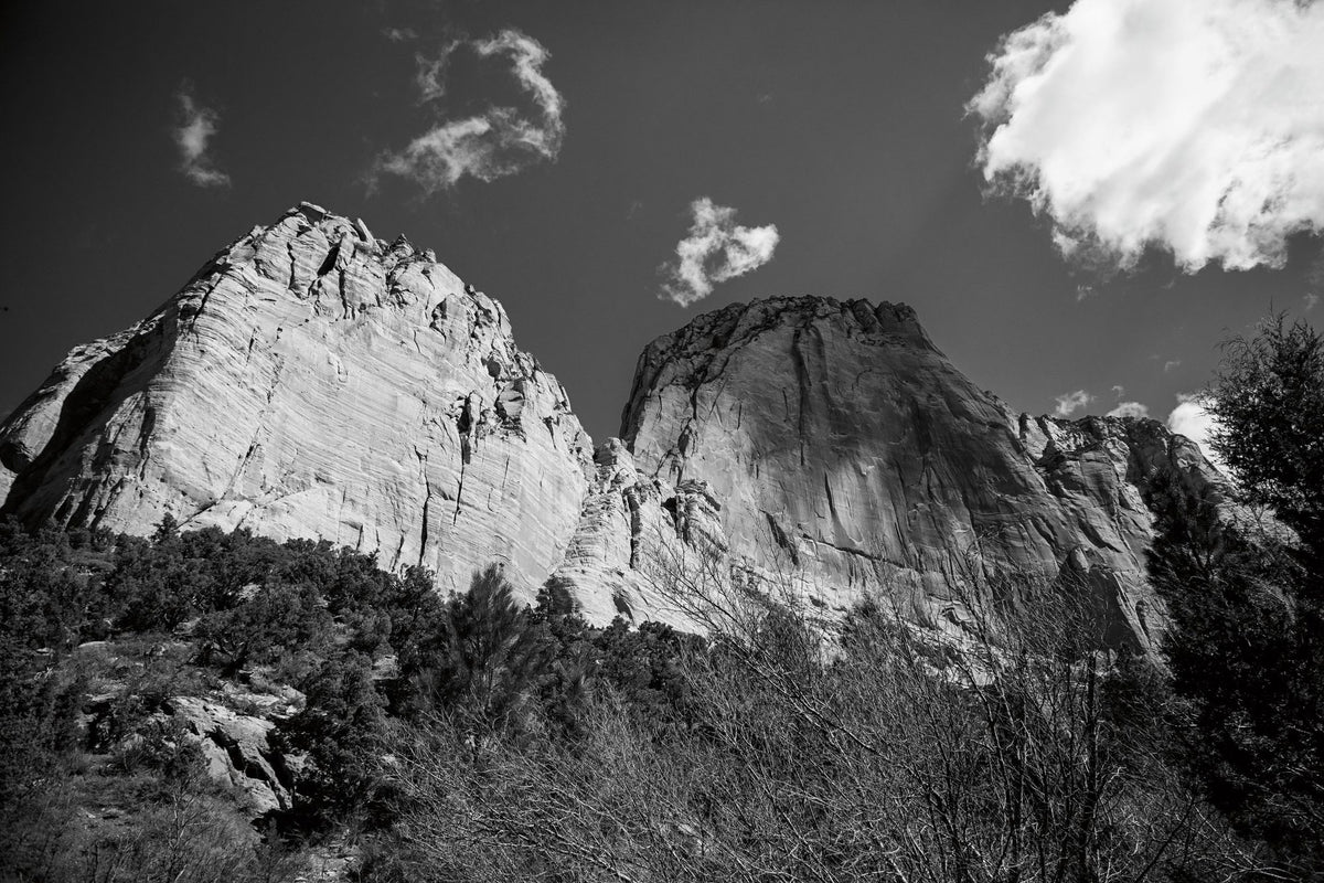 Kolob Canyons Black & White Mural Wallpaper - pure wallpaper artwork