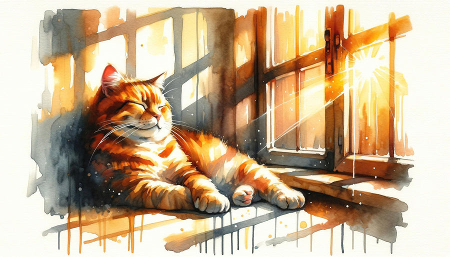 Cozy Cat Mural Wallpaper