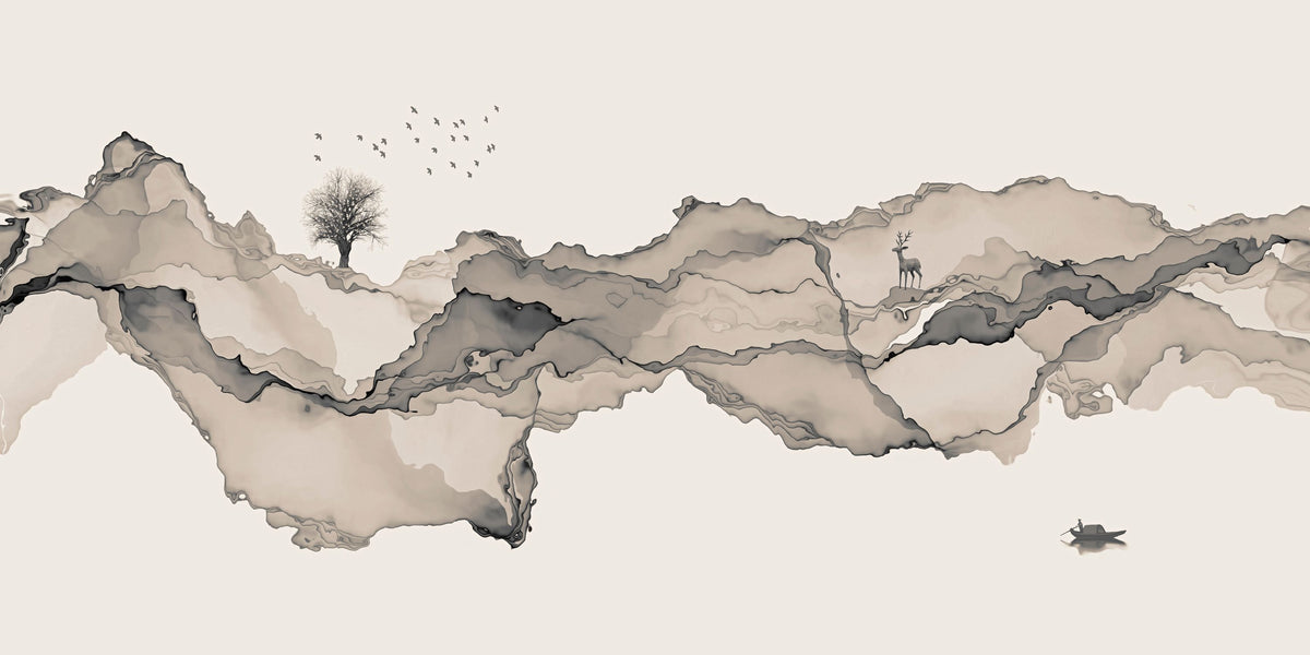 Serene Crossing Mural Wallpaper - pure wallpaper artwork