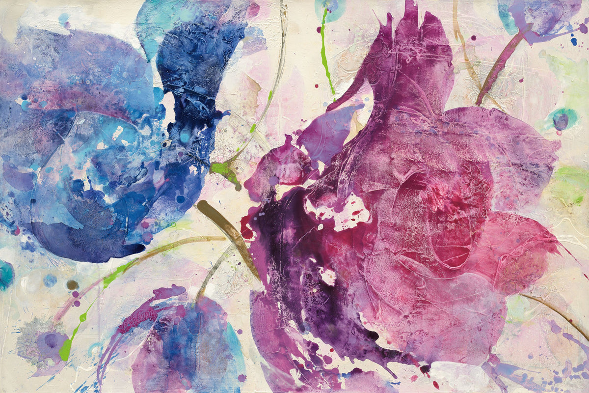 Fireworks Abstract Mural Wallpaper - Purple Tone - pure wallpaper artwork