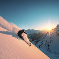 Sunset Skiing Mural Wallpaper - pure wallpaper artwork