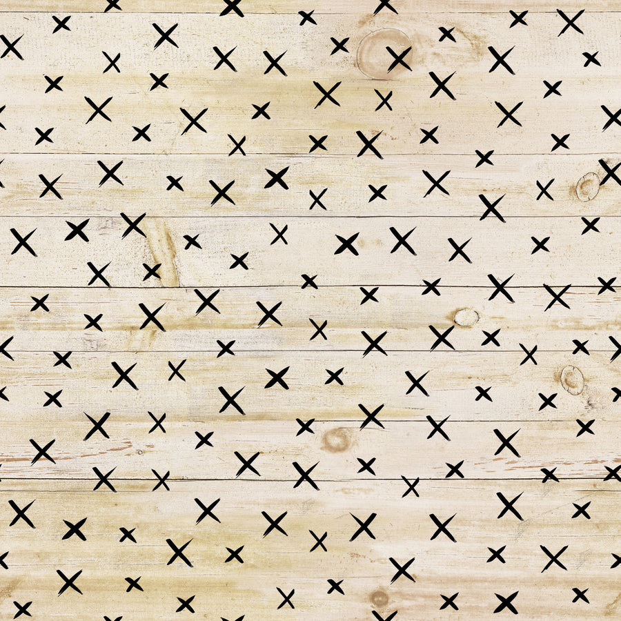 Crossed Halloween White Mural Wallpaper