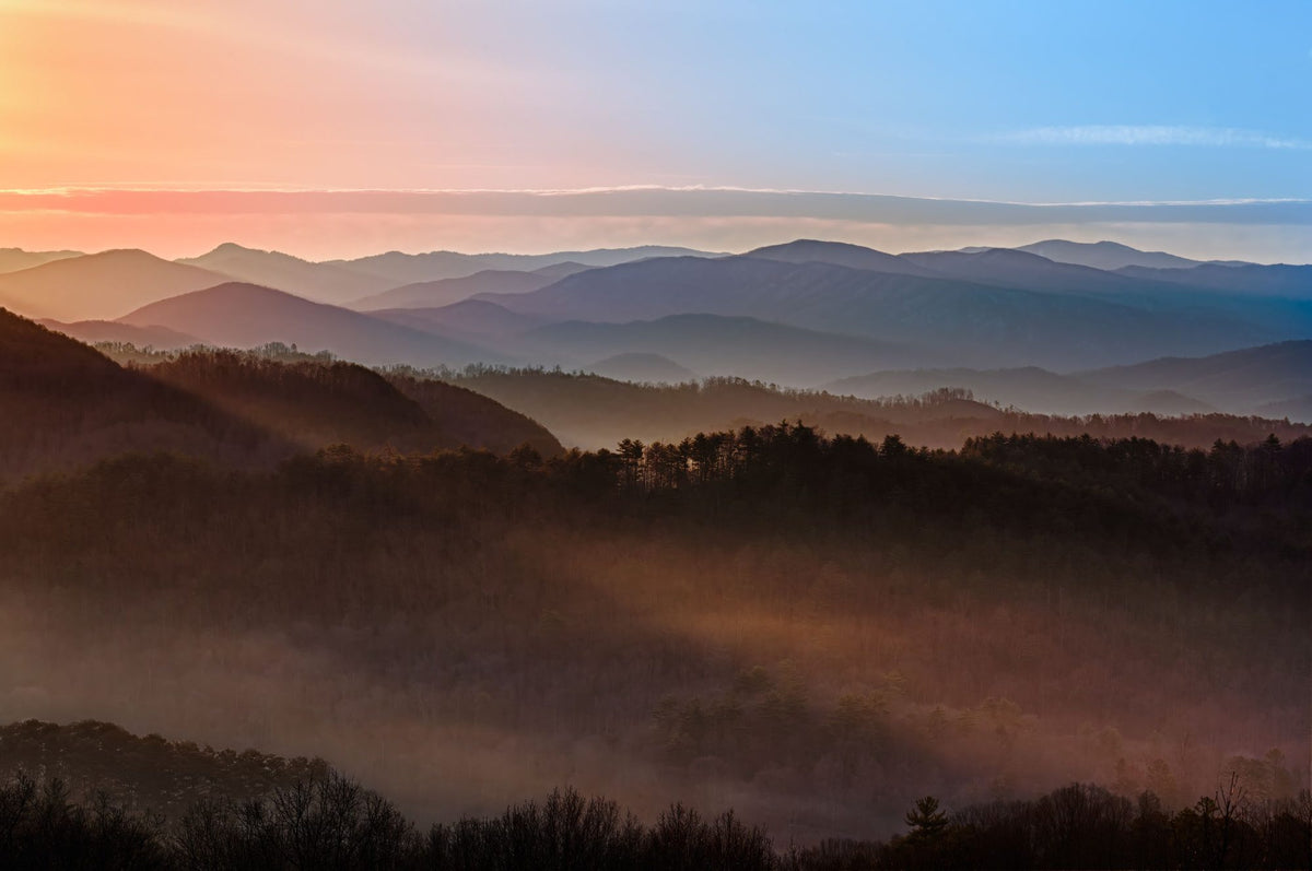 Smokey Mountains Mural Wallpaper - pure wallpaper artwork