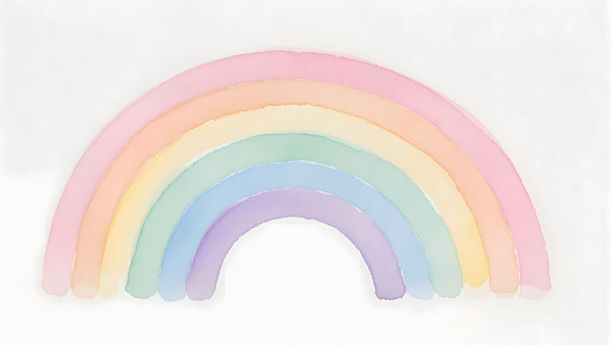 Gentle Rainbow Mural Wallpaper - pure wallpaper artwork