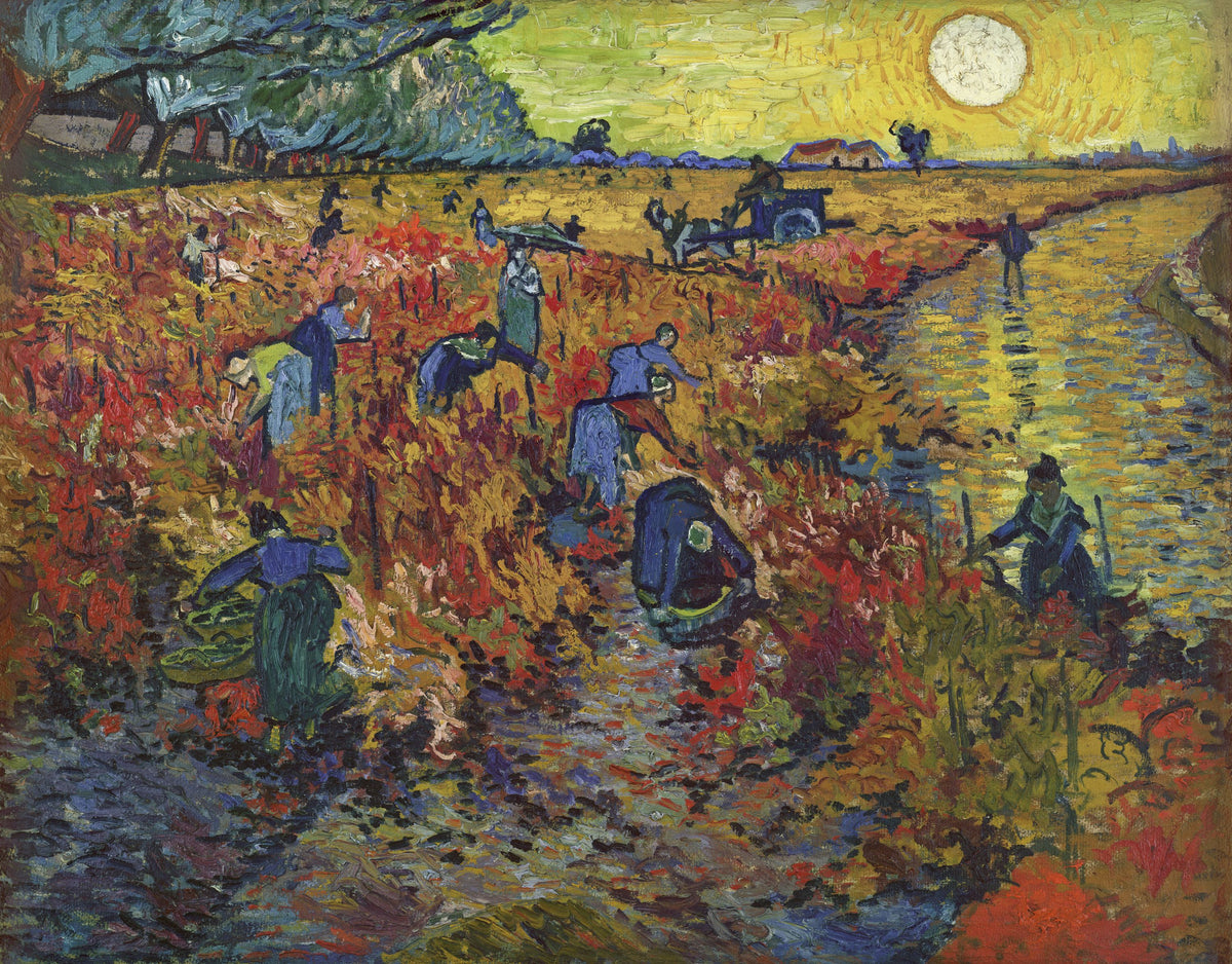 The Red Vineyard Mural Wallpaper - pure wallpaper artwork
