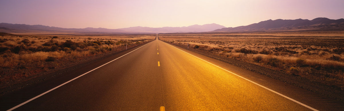 The Golden Highway Mural Wallpaper - Red Tone - pure wallpaper artwork