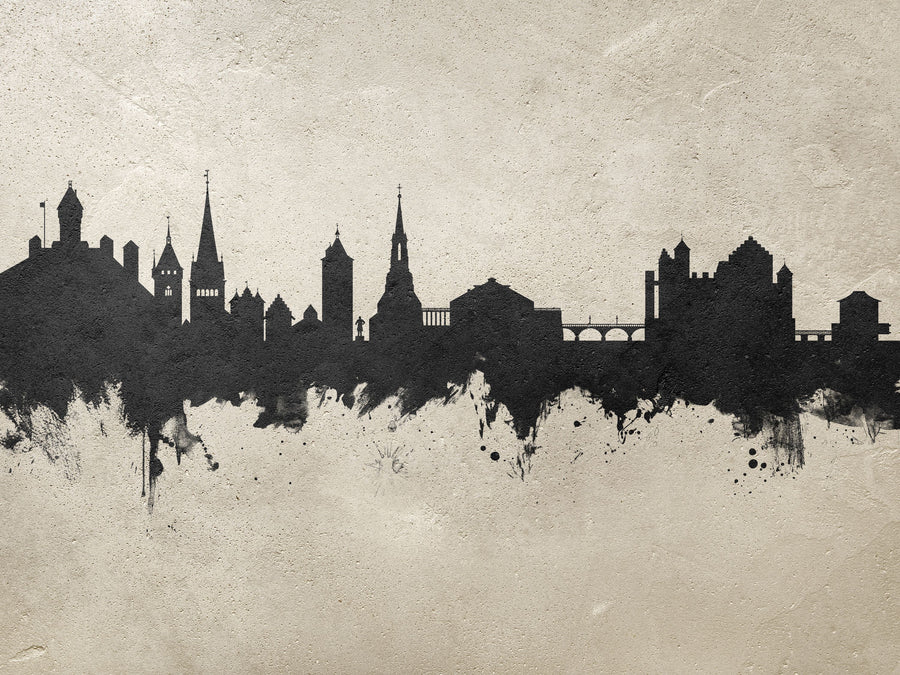 Schaffhausen Switzerland Skyline Concrete Mural Wallpaper