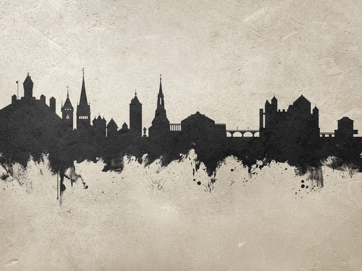 Schaffhausen Switzerland Skyline Concrete Mural Wallpaper - pure wallpaper artwork