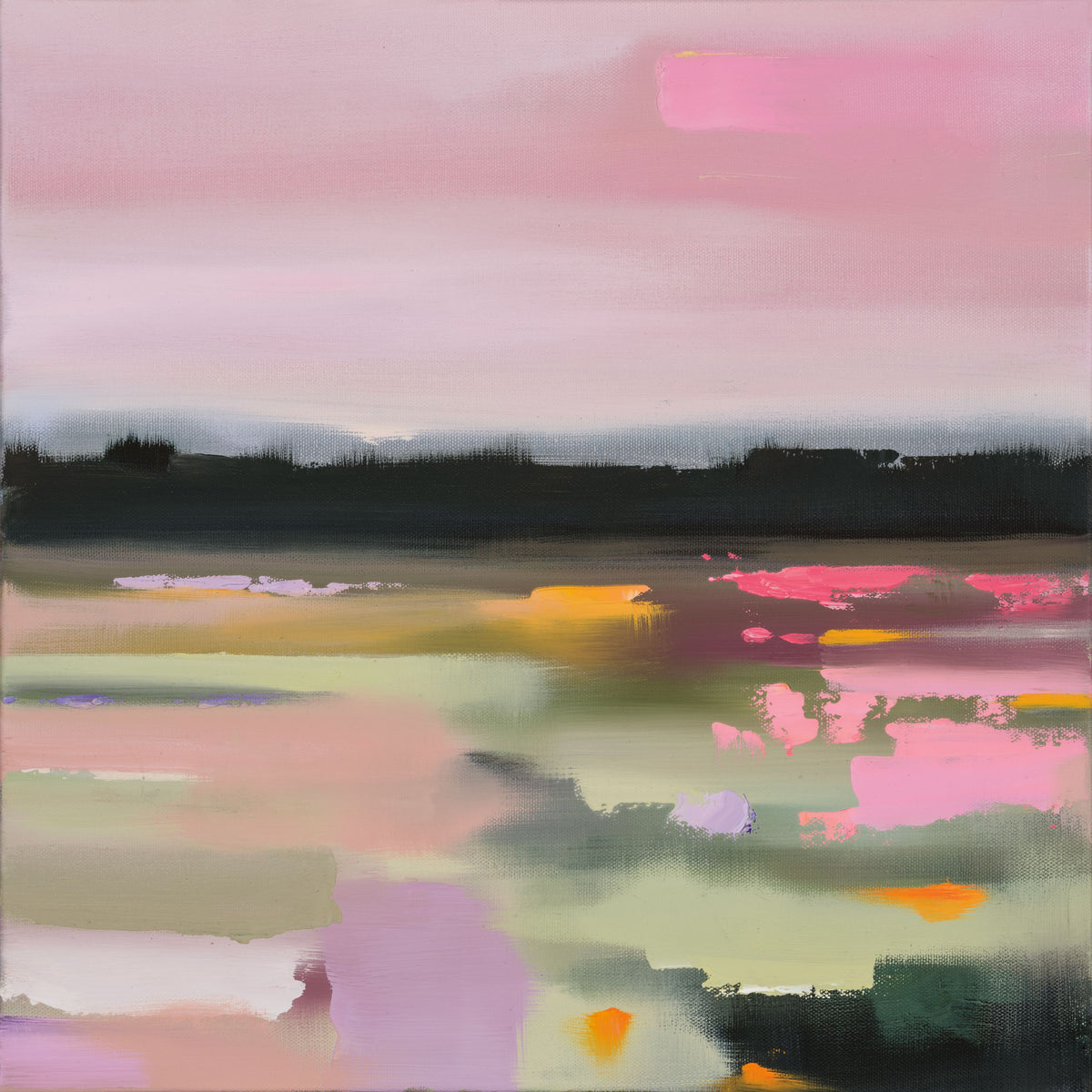 Magenta Meadows Mural Wallpaper - pure wallpaper artwork