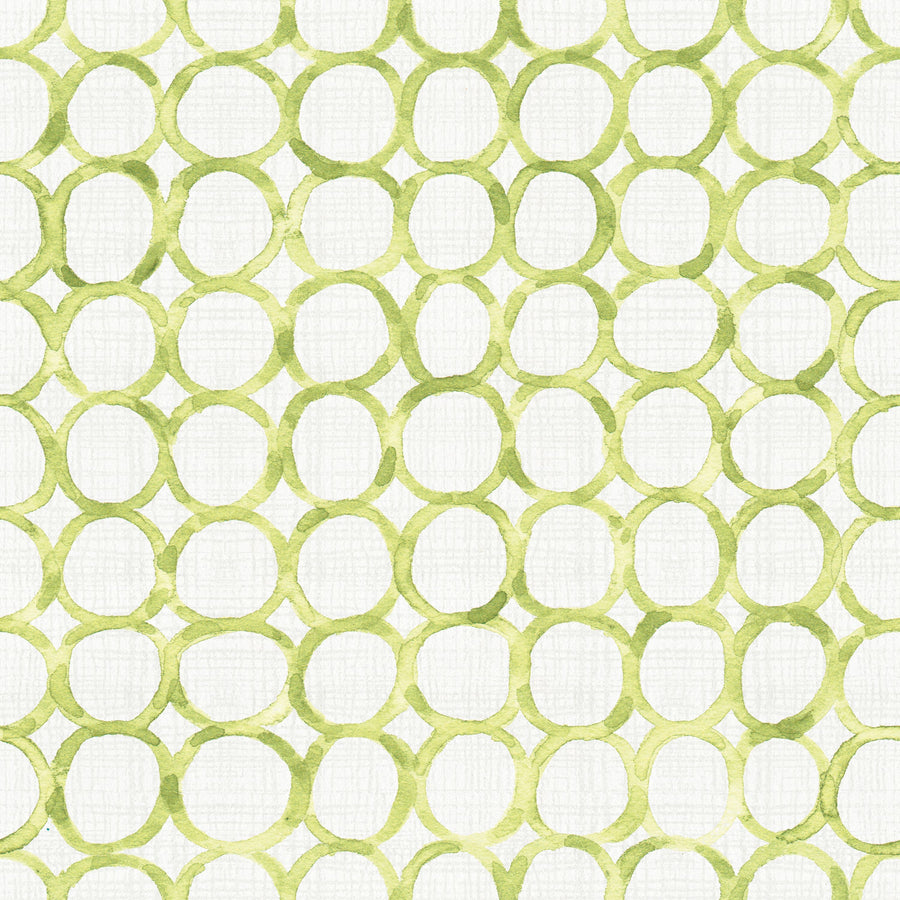 Mixed Green Circles Mural Wallpaper
