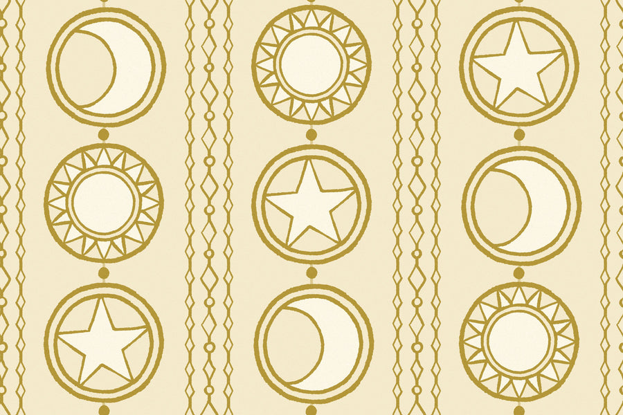 Celestial Medallions Mural Wallpaper
