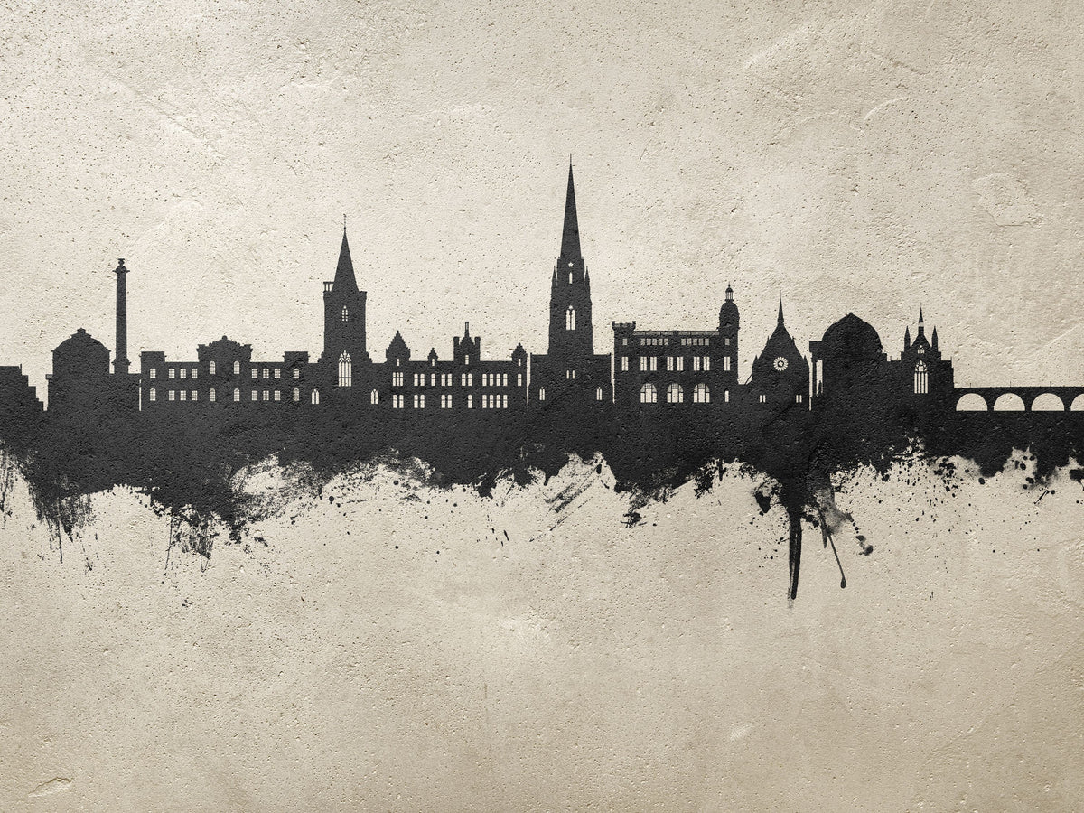 Perth Scotland Skyline Concrete Mural Wallpaper - pure wallpaper artwork