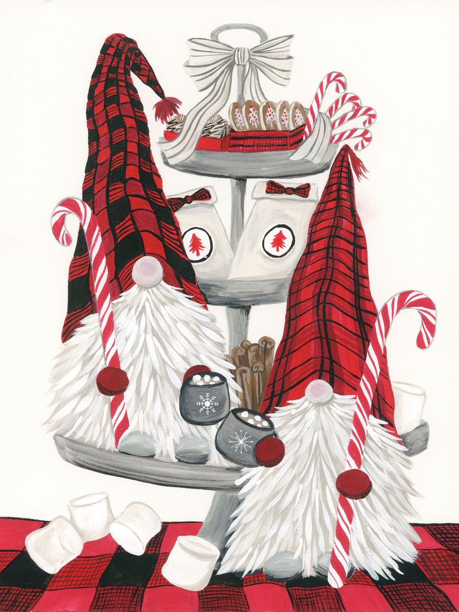 Christmas Gnomes Cocoa Party I Mural Wallpaper