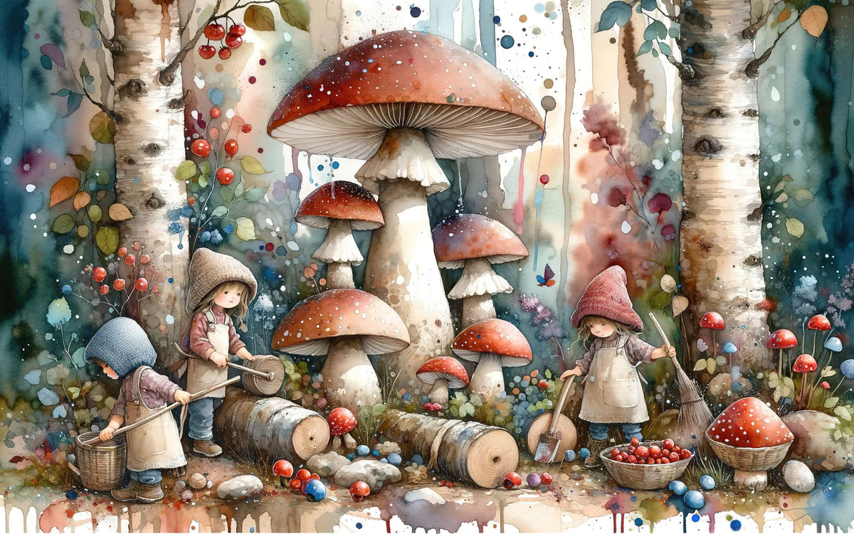 Enchanted Forest Whimsy Mural Wallpaper - pure wallpaper artwork