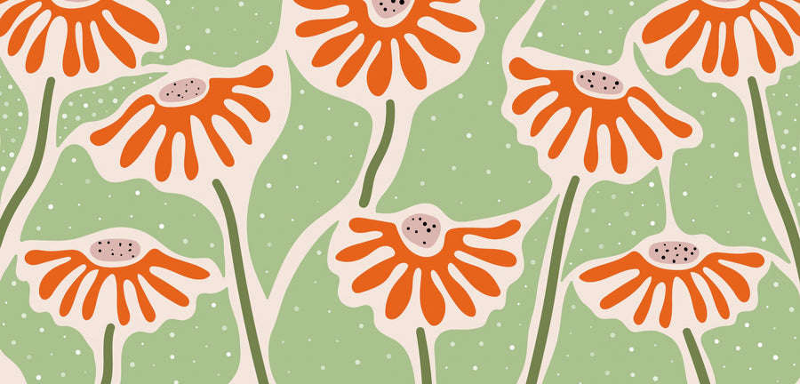 Floral Fun Mural Wallpaper